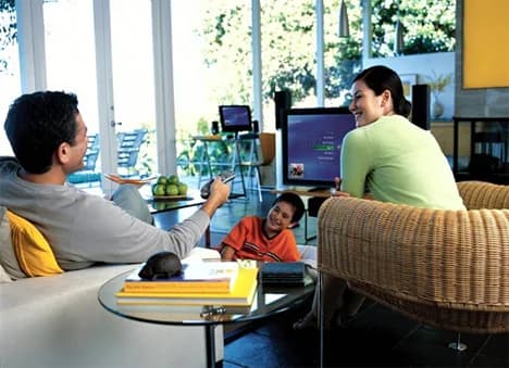 Familia disfrutando de Sky